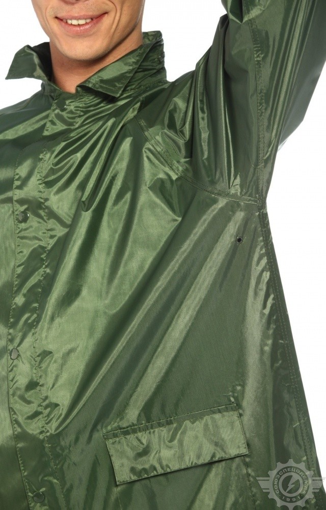 4957151 Плащ "Альбатрос ЛАЙТ" влагозащитный зеленый  Непромокаемая спецодежда  размер XL  - Вид №7