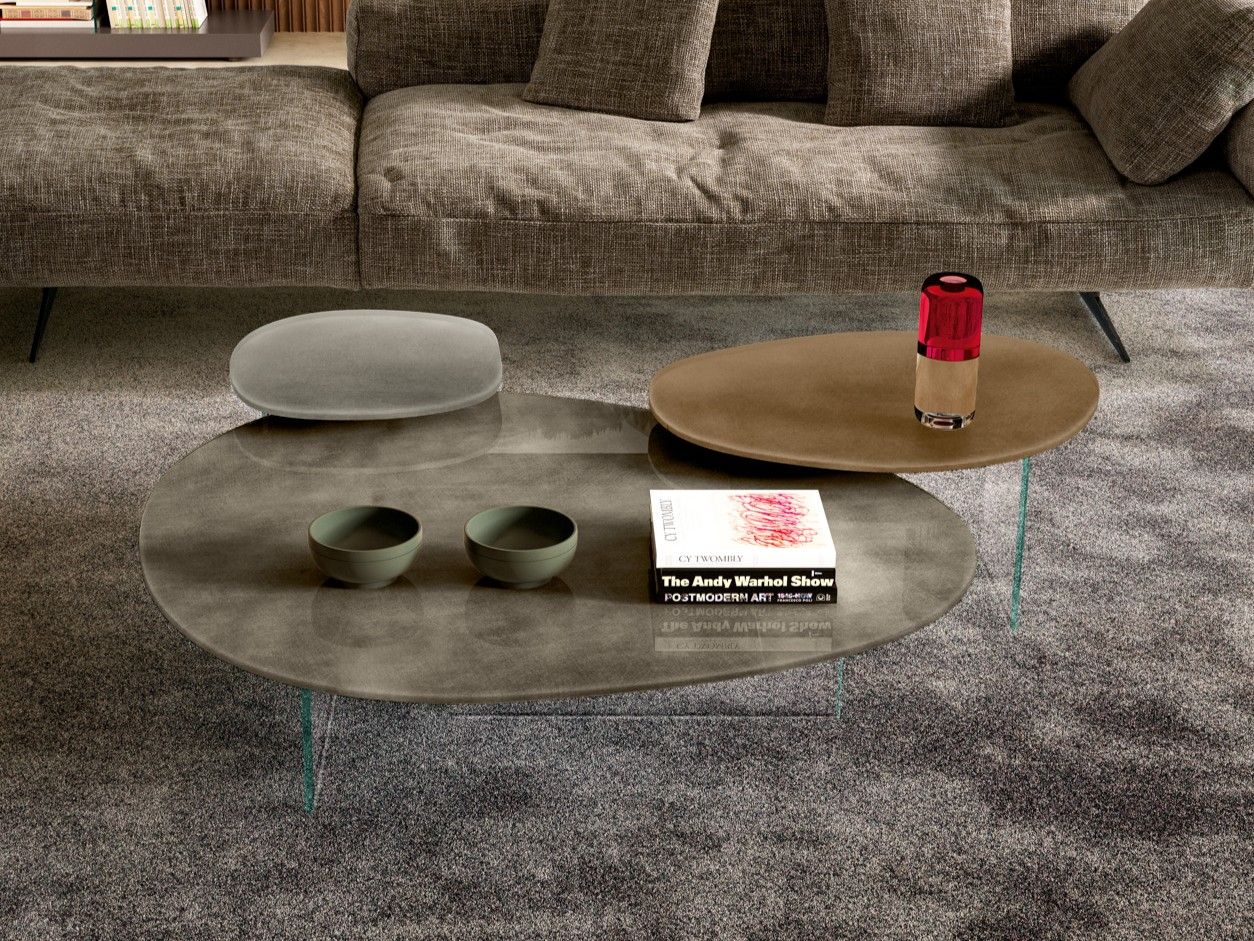 Стеклянный журнальный столик / тумбочка Lago PLEASURE 1417 - 1418 - 1419 ARCH-00148090 - Вид №2