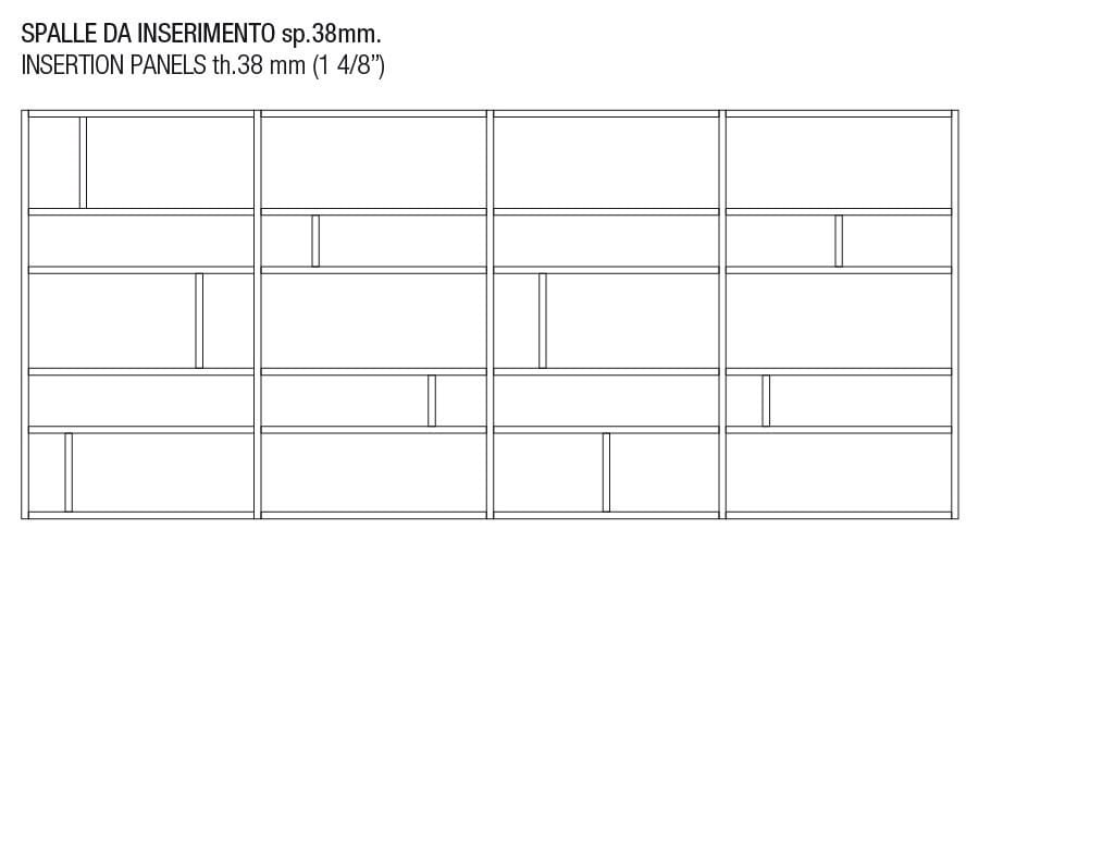 Книжный шкаф из дерева и стекла MisuraEmme CROSSING ARCH-00092195 - Вид №4