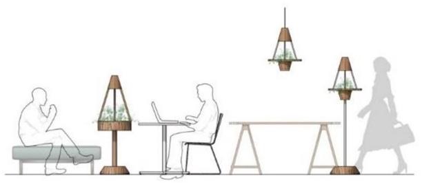 Host & Home Led подвесной светильник из дерева Green sun-id-1454793 - Вид №1
