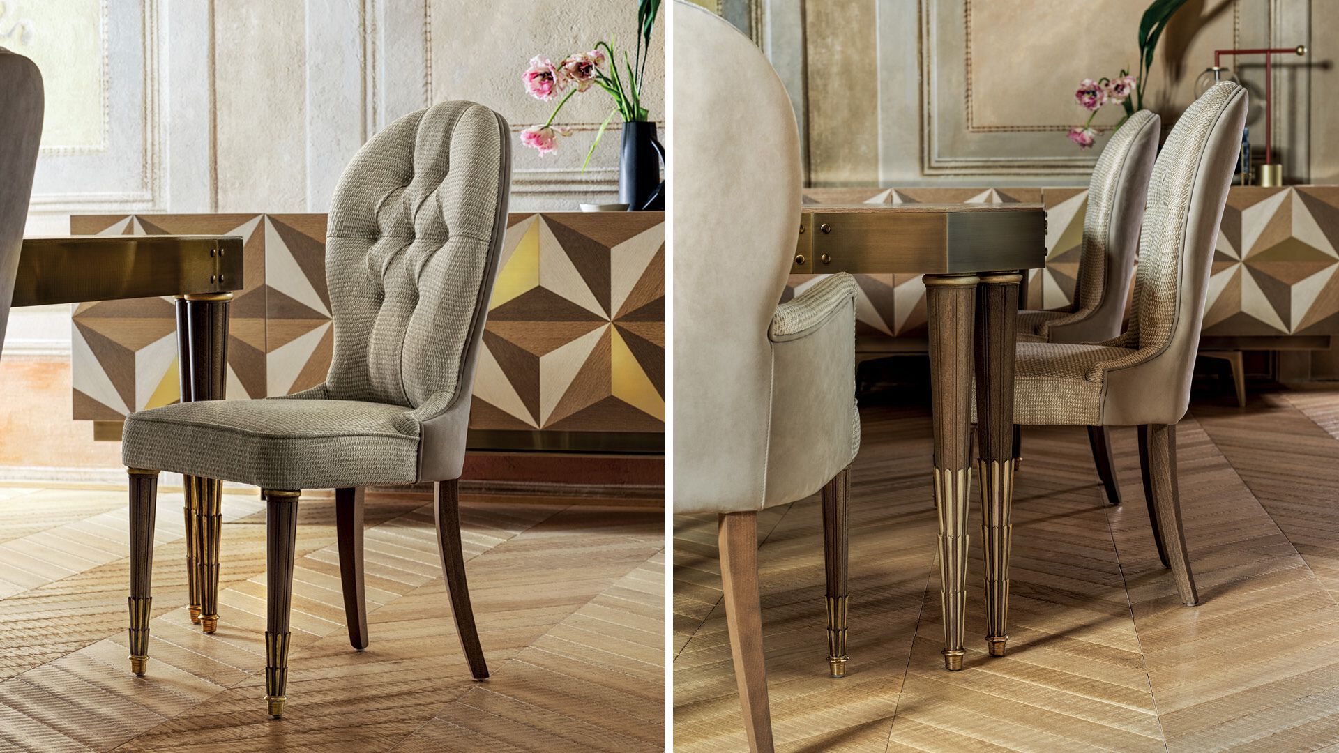 Мягкий стул capitonné ANGELO CAPPELLINI New Classic Interiors ARCH-00141838 - Вид №1