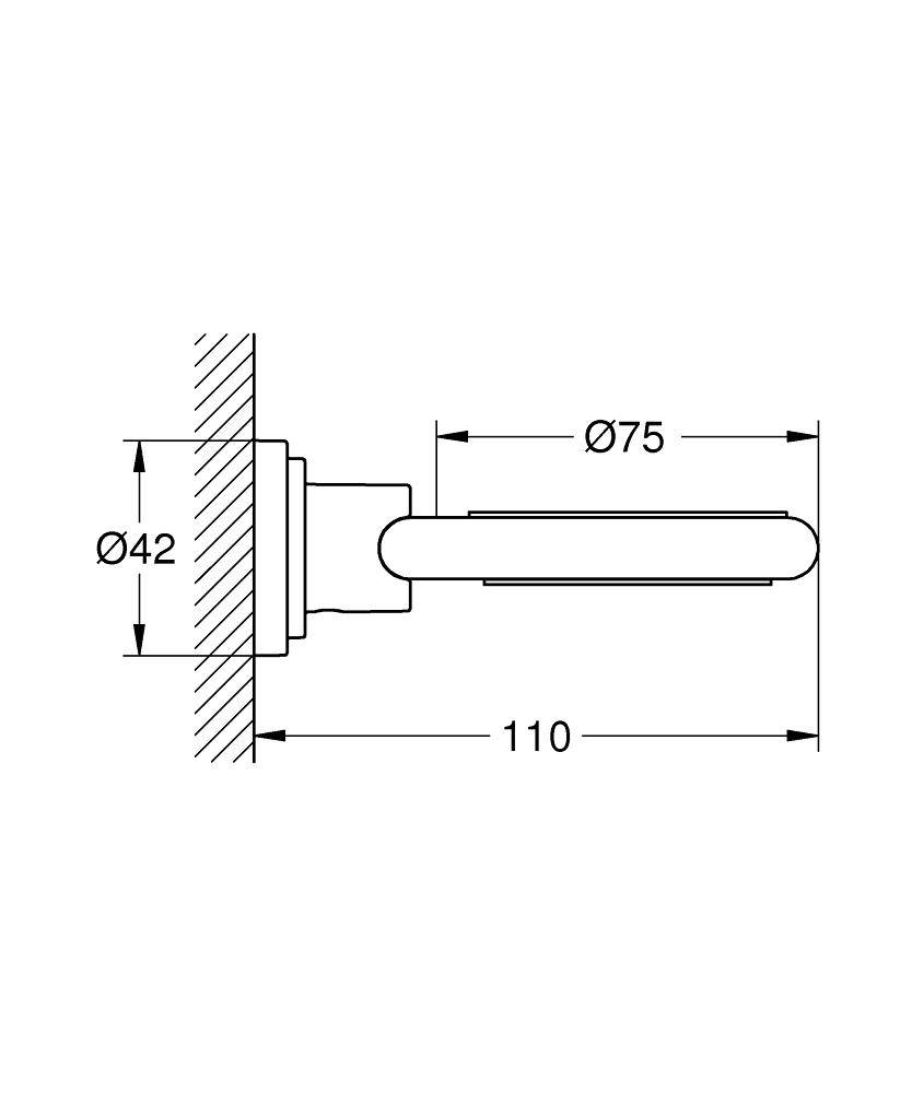 40304000 Держатель для стакана Grohe Atrio хром - Вид №1