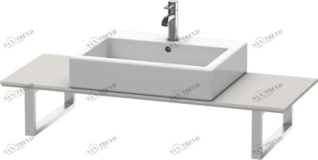 XL013C00707 X-Large Консоль для накладных раковин и встраиваемых умывальников Бетонно-серый матовый декор Duravit