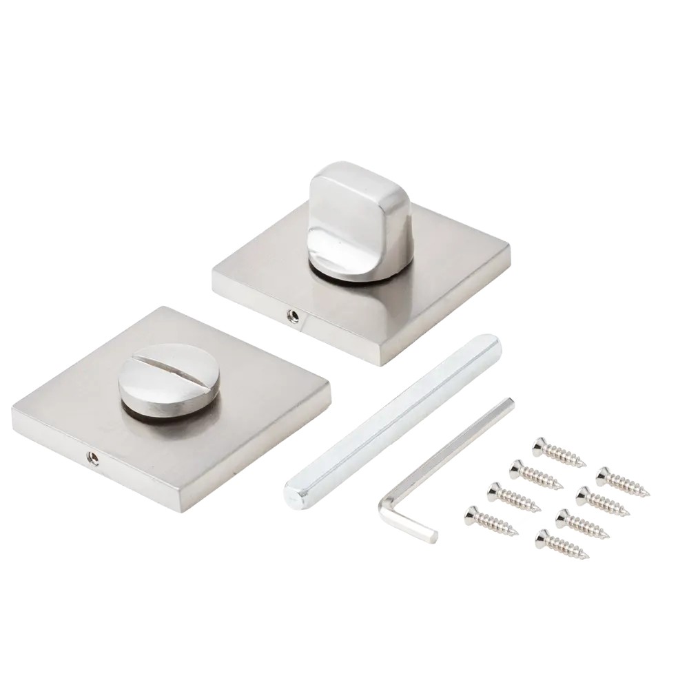 Завертка дверная квадратная Armex WC-3003 алюминий цвет никель STLM-2102075 - Вид №1