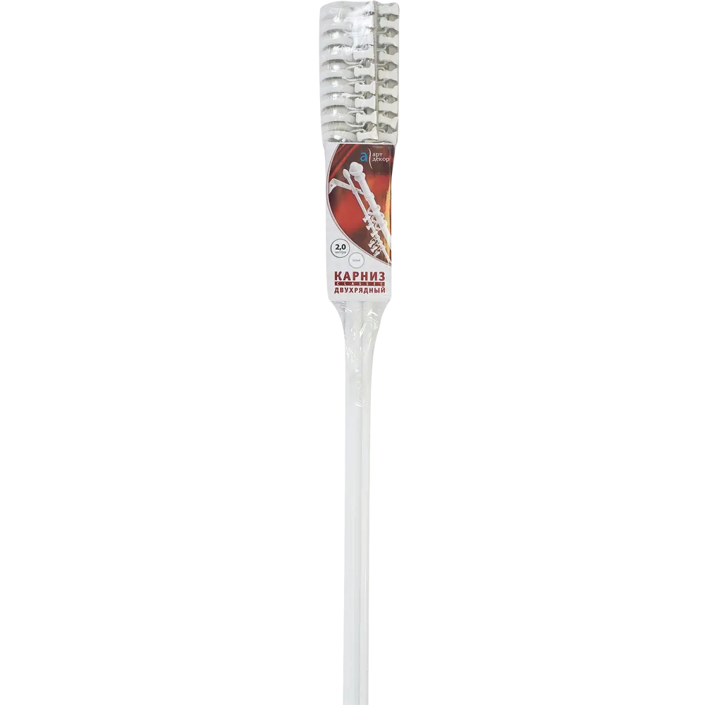 Карниз двухрядный Classic, 200 см, металл, цвет белый АРТ-ДЕКОР STLM-2119525 - Вид №2