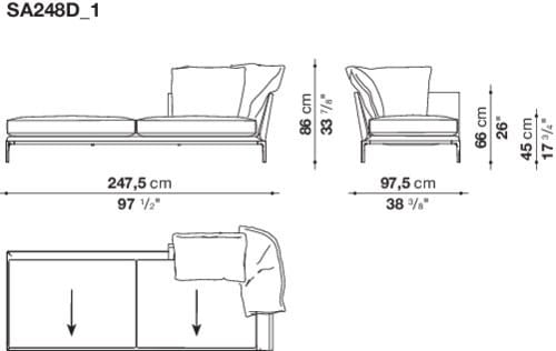 Угловой диван из ткани B&B Italia Атолл ARCH-00091854 - Вид №24