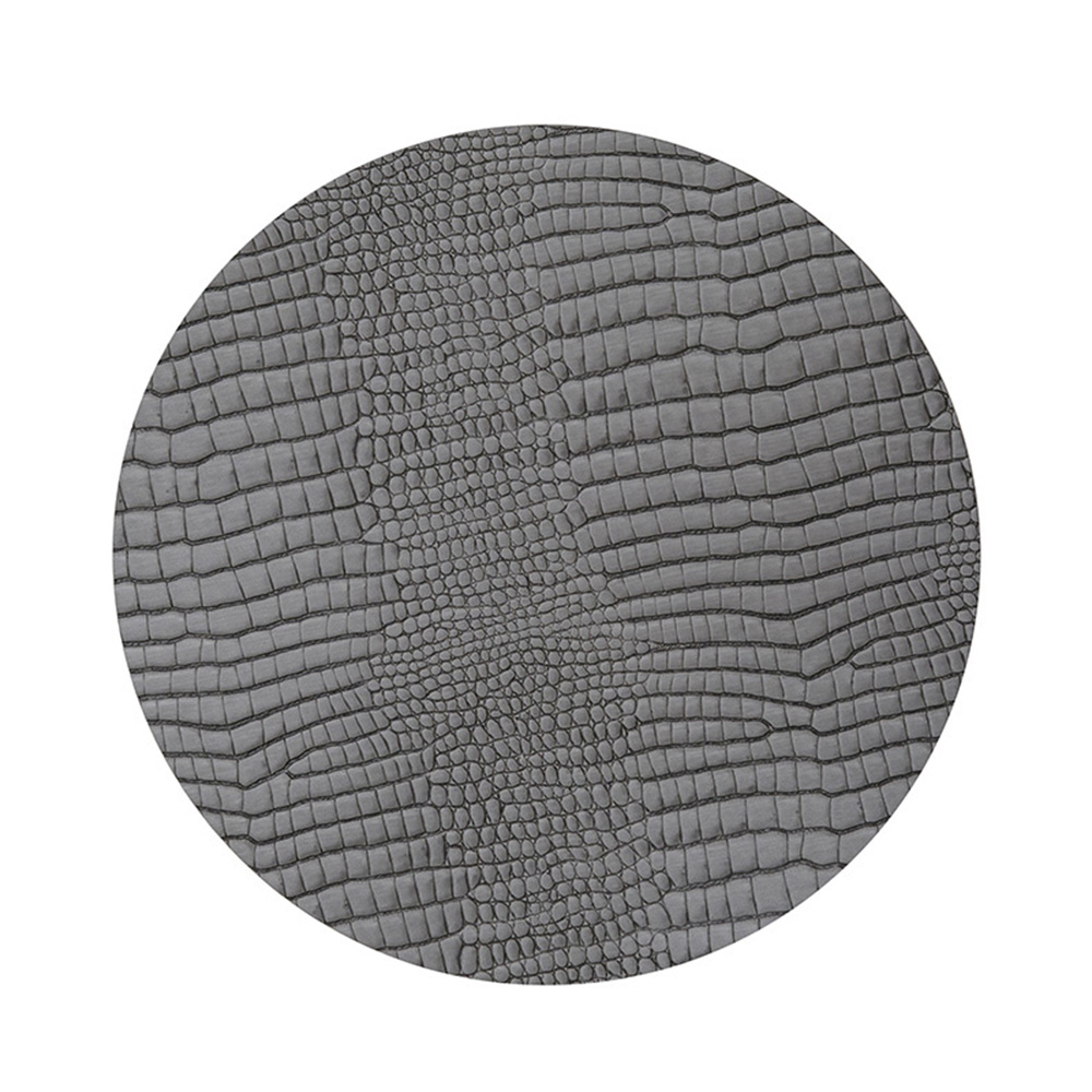 5711590351254 silver-black подстановочная салфетка круглая COSMO RED CROCO