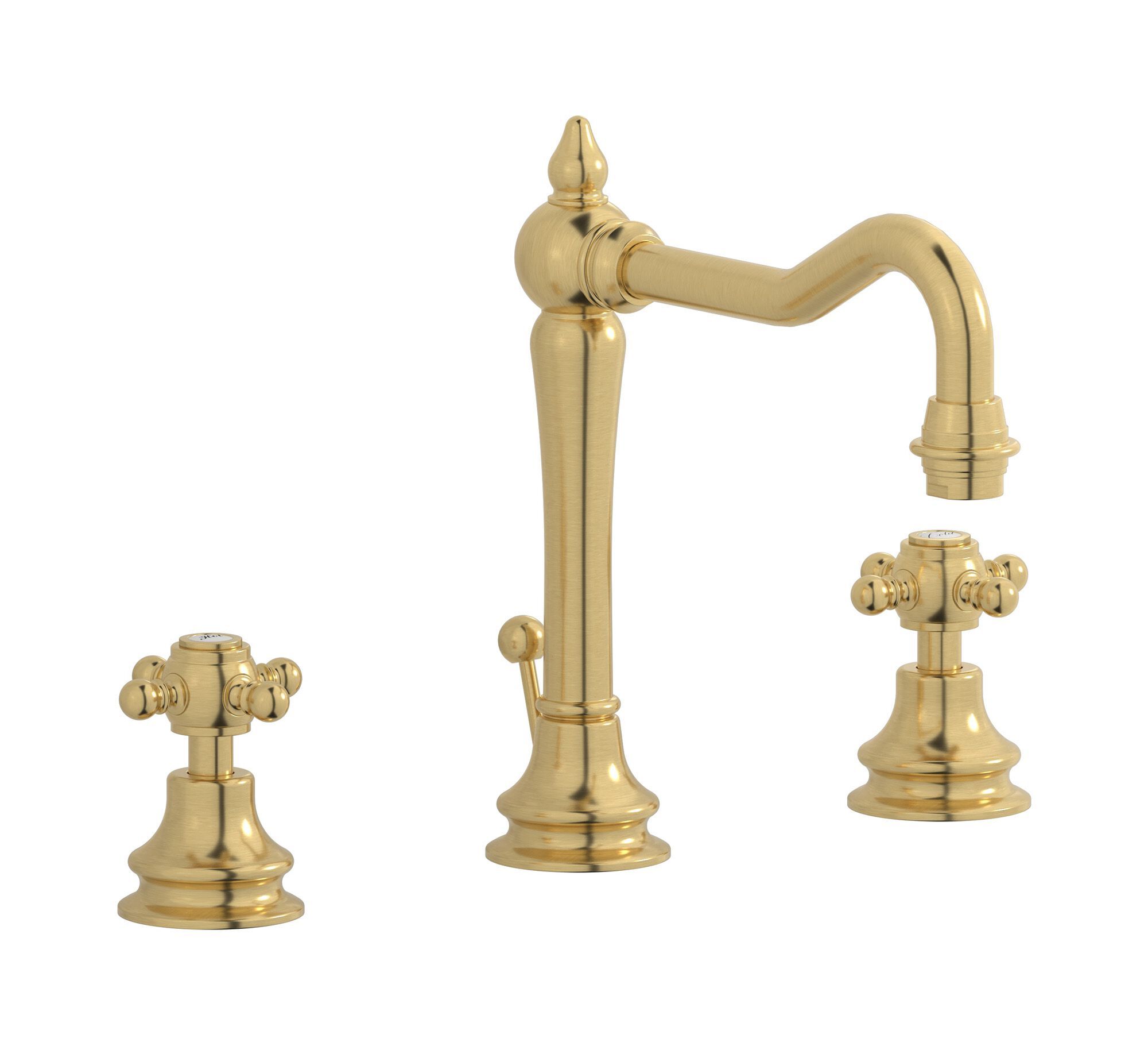 Смеситель для раковины с 3 отверстиями для пола с автоматическим сливом IB Hermes + Hermes Elle ARCH-00006562 - Вид №1