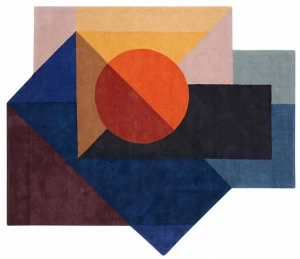 GAN Шерстяной коврик с геометрическими мотивами Hand knotted