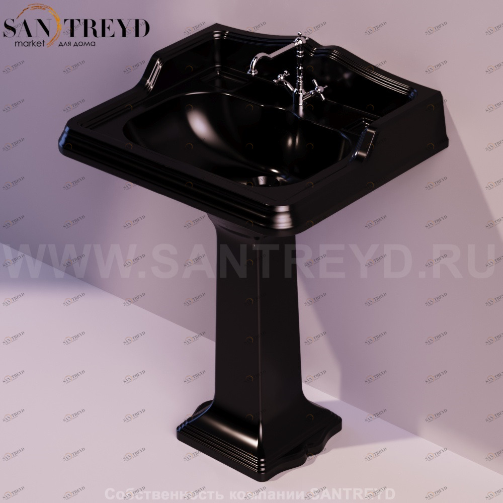 AR824NERO Подвесная раковина настенная прямоугольная Simas Arcade черная