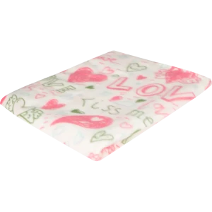 Плед «Kiss», 130х170 см, флис, цвет розовый