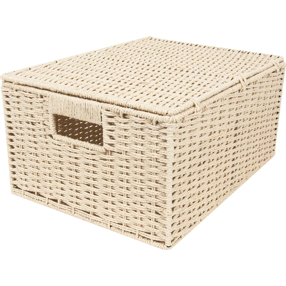 Корзина для хранения 38x18x28 см бумажный шпагат цвет бежевый 82280879 STLM-2080339 STORIDEA - Вид №1