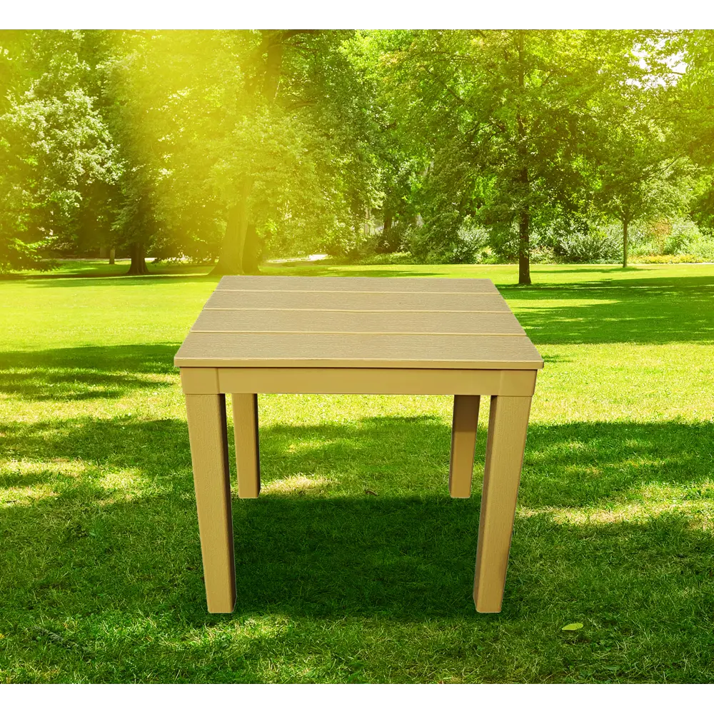 Стол садовый квадратный «Прованс», 83х83х82 см, цвет бежевый ЭЛЛАСТИК-ПЛАСТ STLM-2107735 - Вид №5