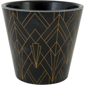 Горшок цветочный Ingreen London ø20 h18.3 см v4 л пластик чёрное золото