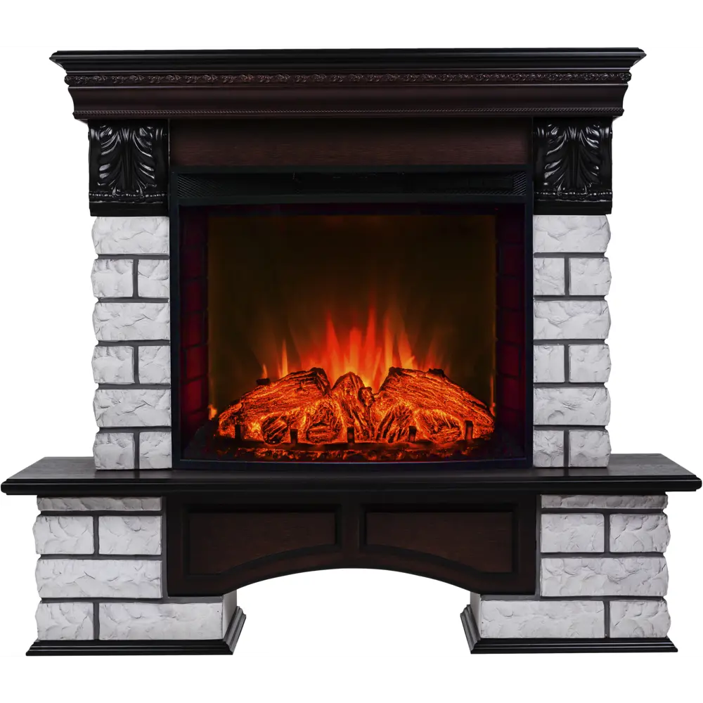 REALFLAME Каминокомплект Country Lux Rock Plus EV - уют кантри с современными функциями 18832008 STLM-0936018