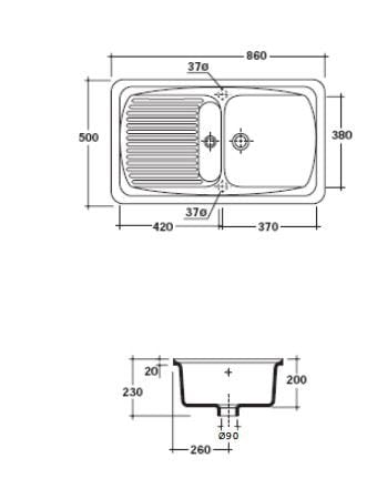 Встраиваемая раковина с половиной ванны и капельницей Galassia GENIUS ARCH-00081589 - Вид №2