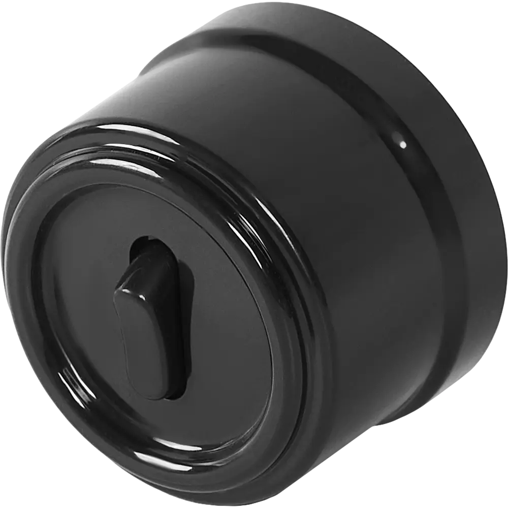 Выключатель Electraline проходной одноклавишный в глянцевом коричневом исполнении 84229195