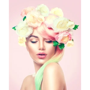 Картина на стекле Девушка весна 40x50 см