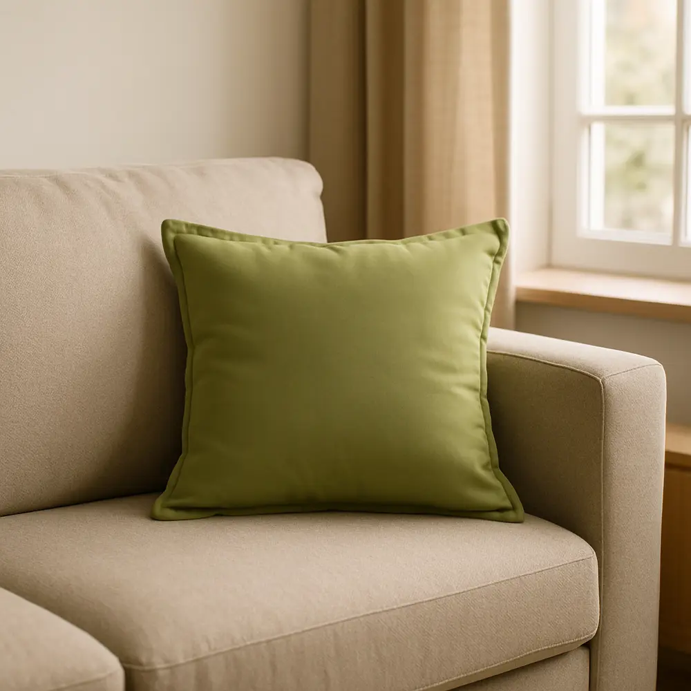 Перея Декоративная подушка 45×45 см хаки бархат 89426302 Santreyd STLM-1580294 - Вид №3