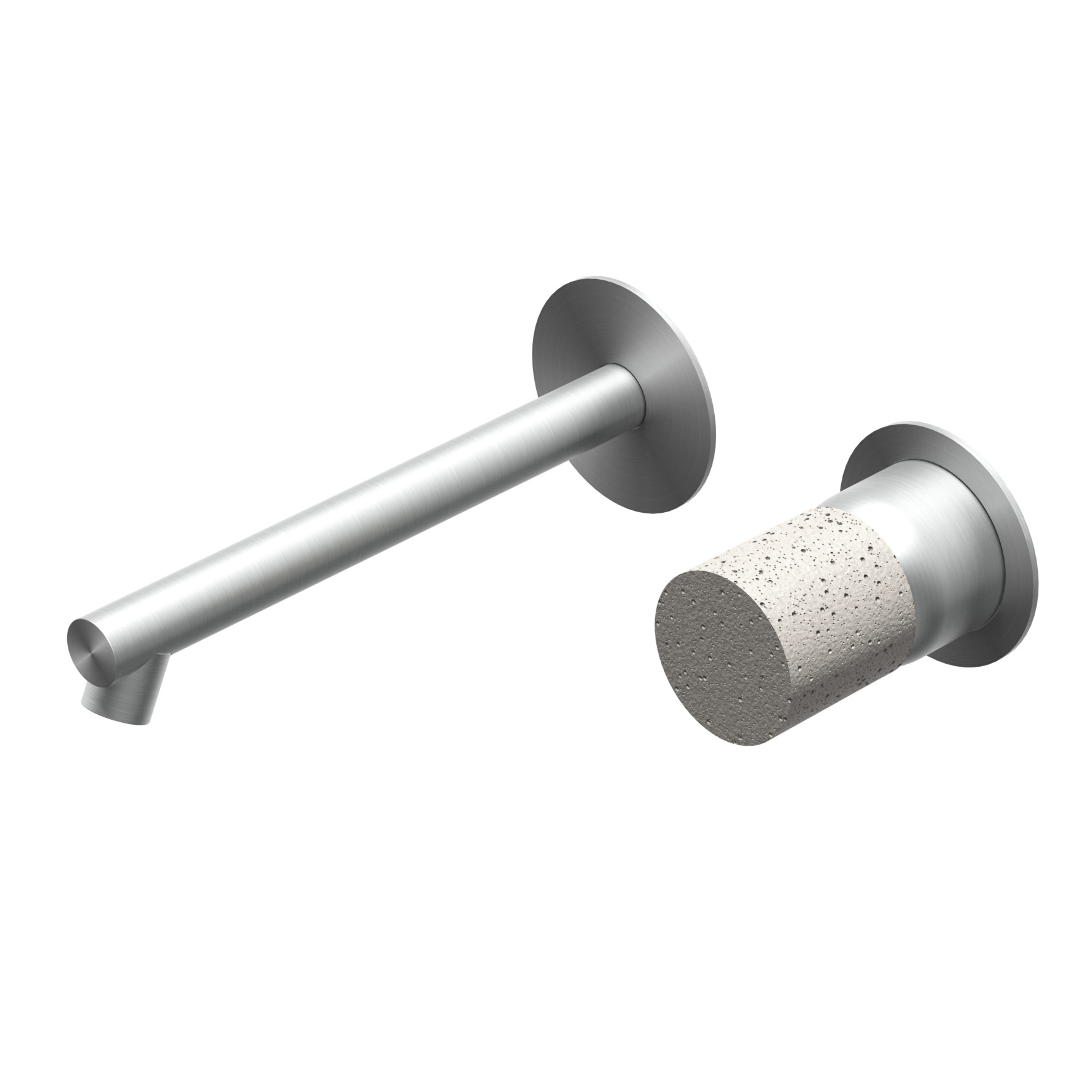 E0BA0114SPD Встраиваемый однорычажный смеситель для раковины Ritmonio Diametro35 Inox Concrete