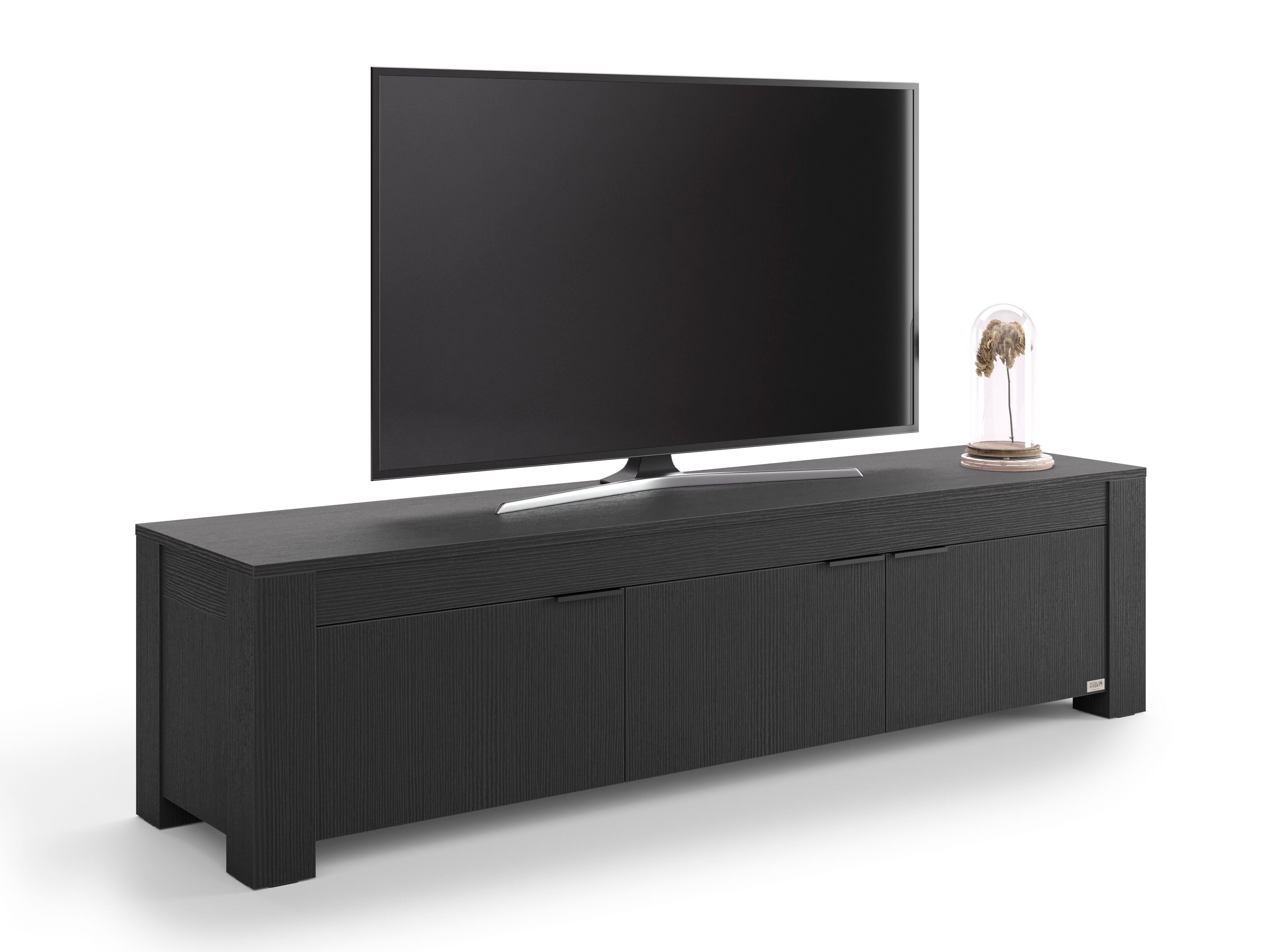 ТВ-шкаф из черного ясеня с распашными дверцами Mobili Fiver Rachele ARCH-00124587 - Вид №2