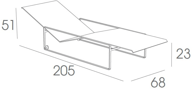 FueraDentro Садовая кушетка Batyline® на колесиках Cima sun-id-1460628 - Вид №4