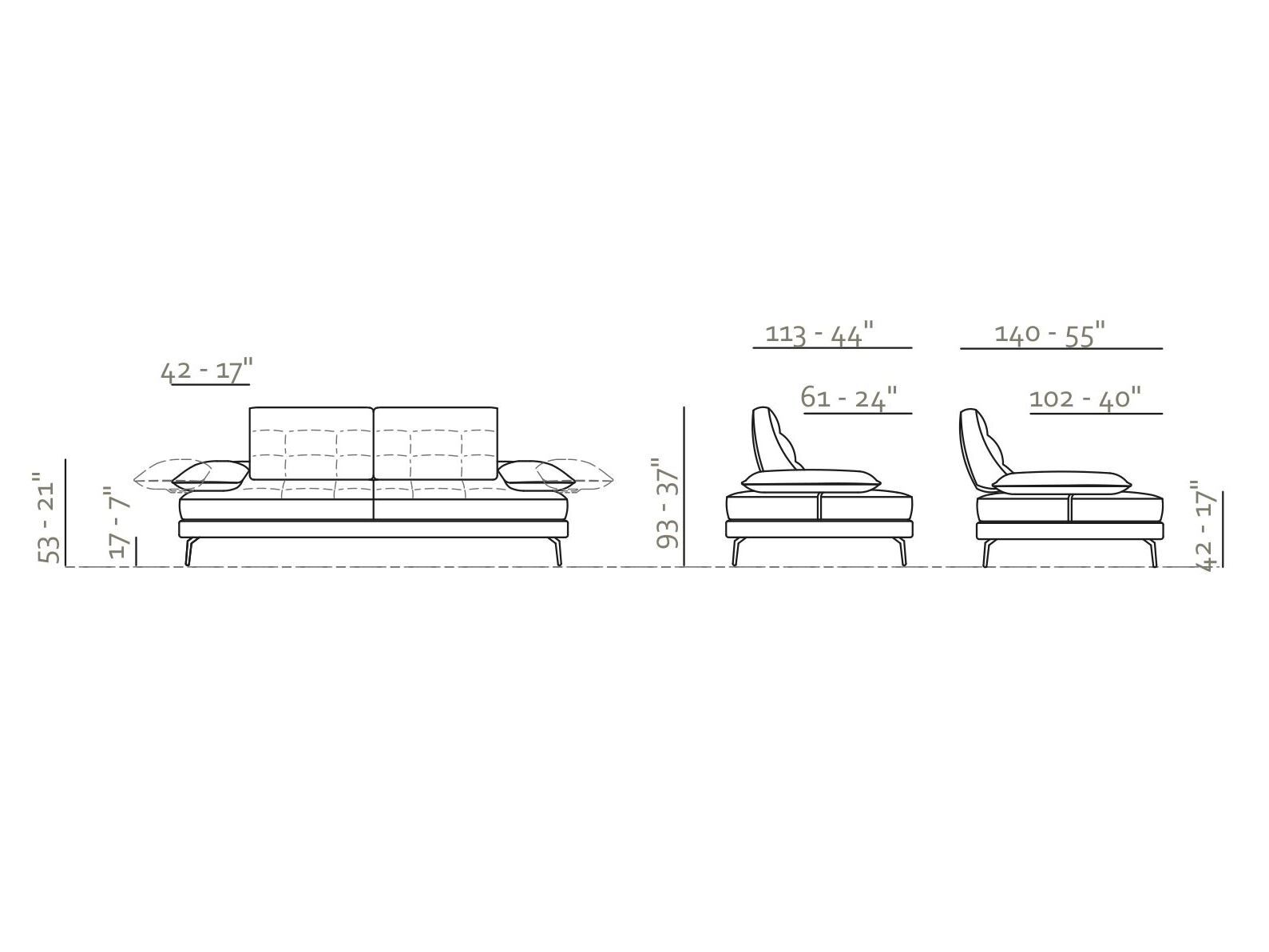 3-местный капитонный диван Max Divani BUCCI ARCH-00079037 - Вид №8