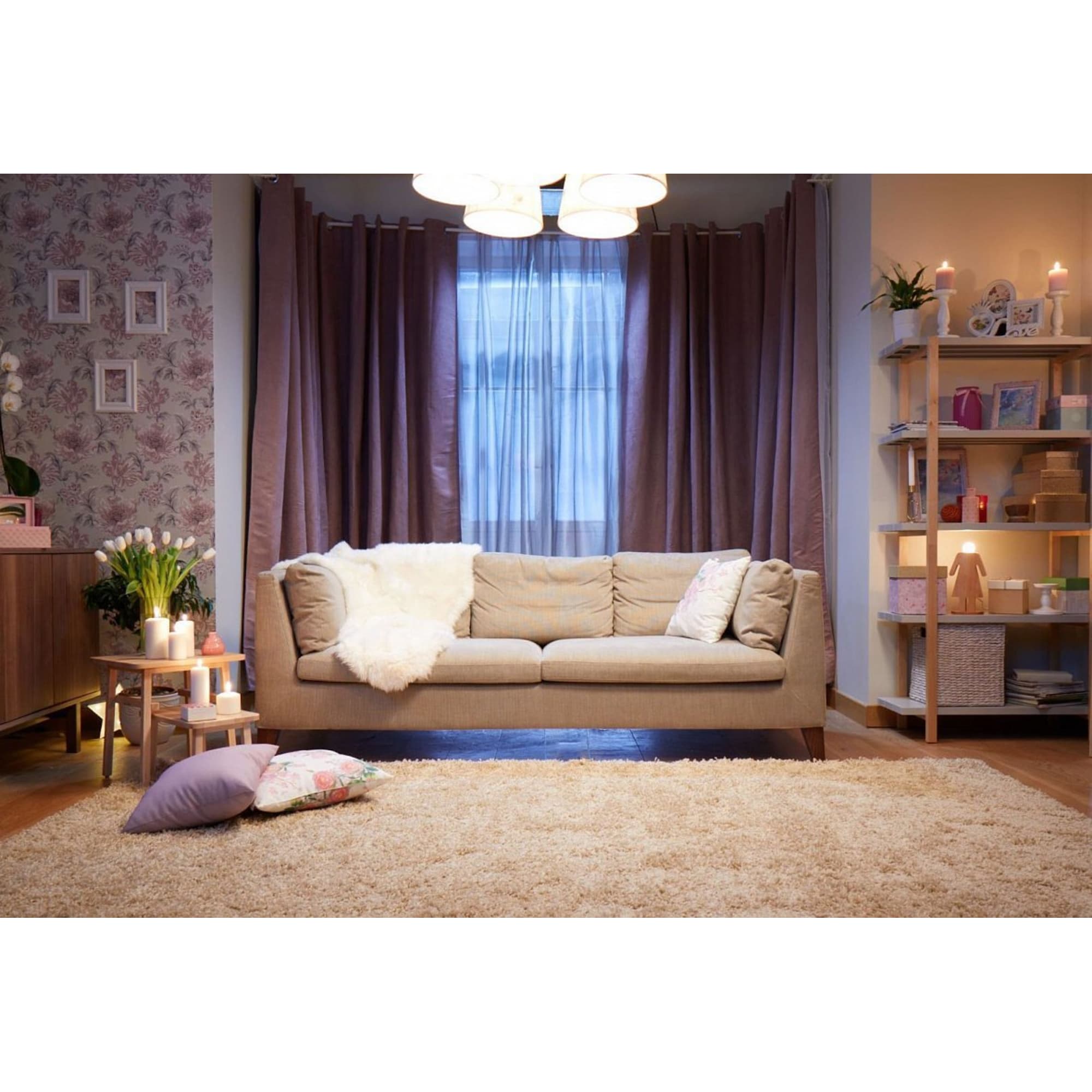 18414535 Плед декоративный 200х220 см, искусственный мех, цвет бежевый Santreyd  - Вид №7