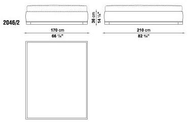 Maxalto Двуспальная кровать из ткани с мягким изголовьем Bauci sun-id-1489264 - Вид №3