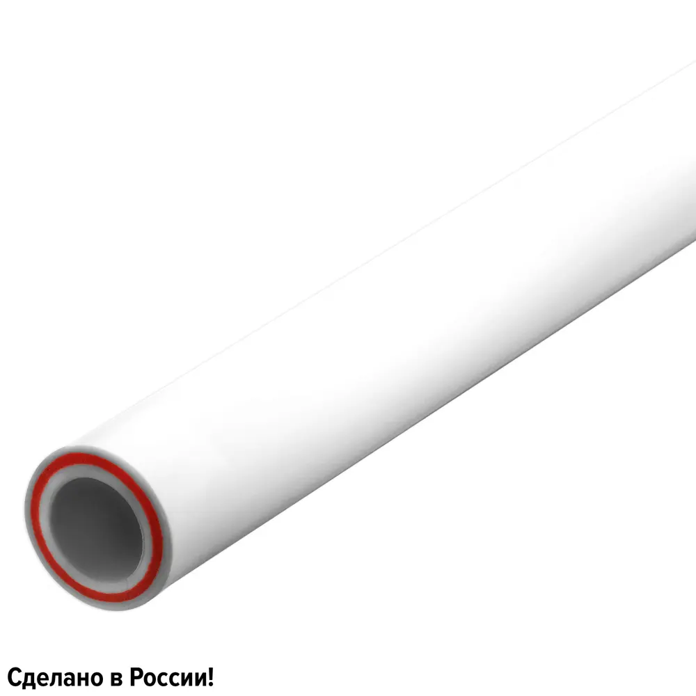 Труба полипропиленовая Ростерм Aqua армированная стекловолокном 63x10.5 мм SDR 6 PN 25 2 м STLM-2132347