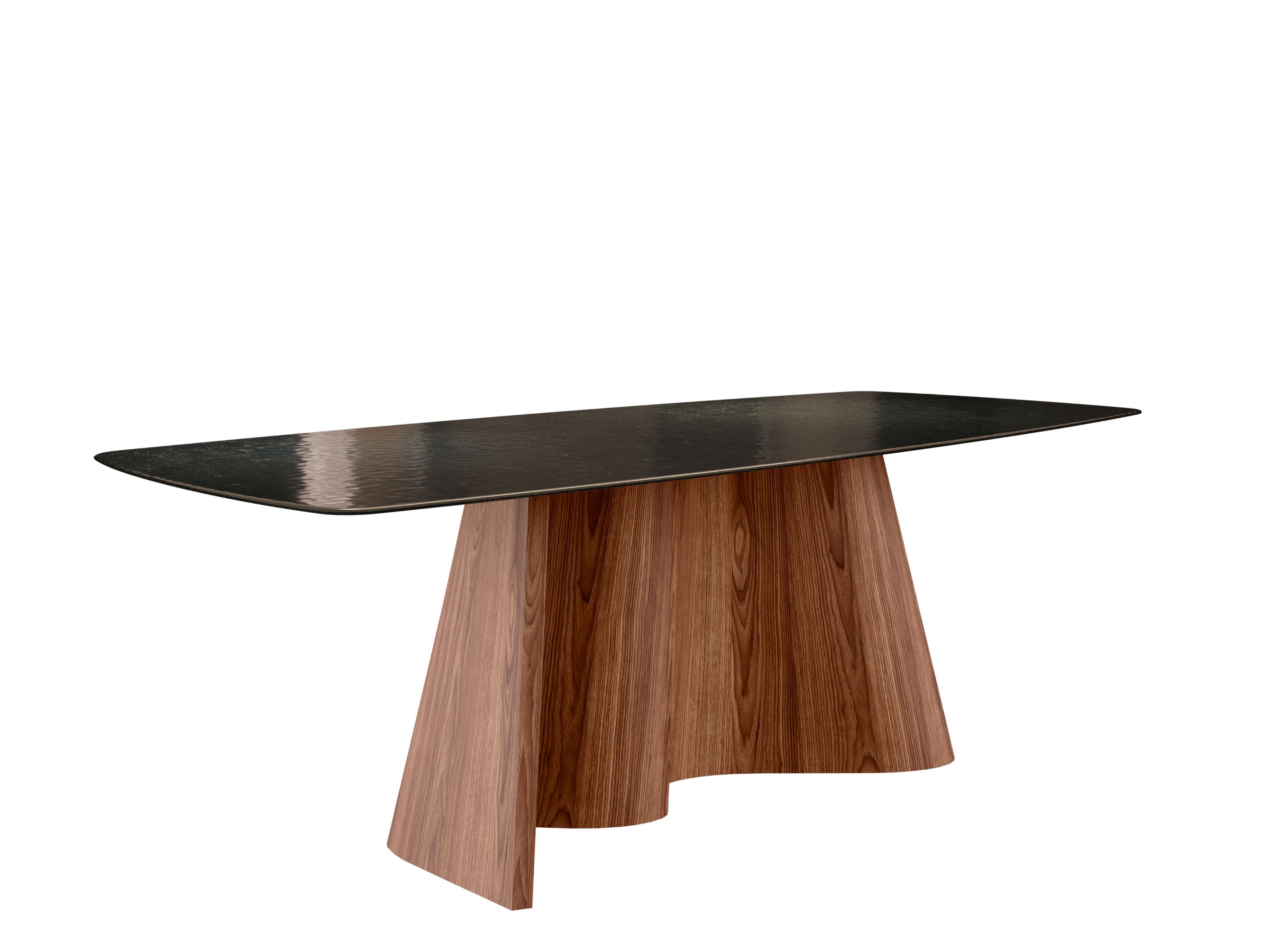 Прямоугольный обеденный стол из дерева и стекла NORD ARIN Cortina ARCH-00145558 - Вид №2