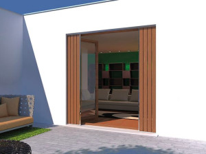 Подрамник с двумя створками для перил и жалюзи