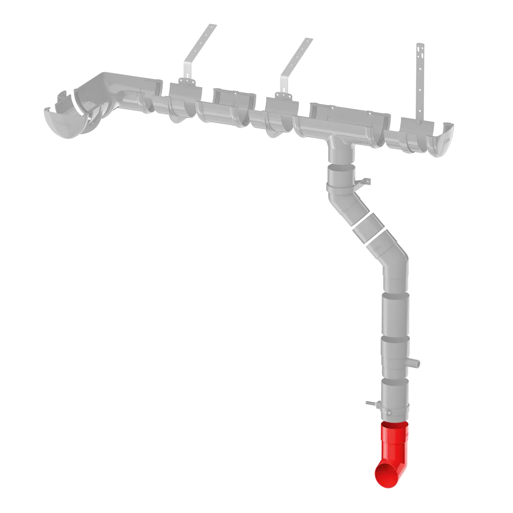 Отвод для трубы 82 мм цвет белый ТЕХНОНИКОЛЬ STLM-2065450 - Вид №2