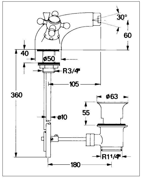 Смеситель для биде Kaja Romanze 24651-С 24651С - Вид №1