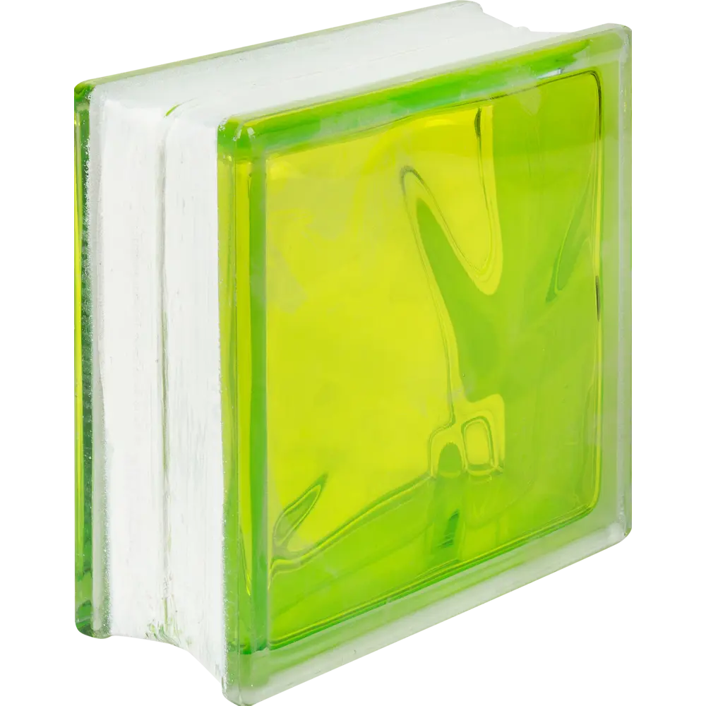 Стеклоблок Богема Волна цвет тархун VITRABLOCK STLM-2178644