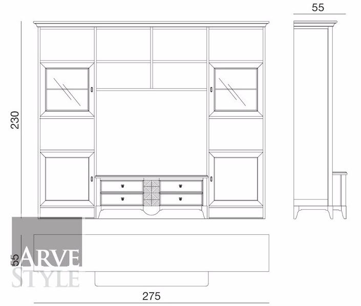 Arvestyle Модульная стенка для хранения из массива дерева Salieri Sl-0647 - Вид №9