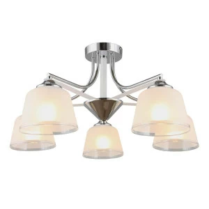 Потолочная люстра Omnilux Rosate OML-65307-05 OMNILUX ROSATE 328323 Белый;хром