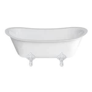 Burlington Бателло Гранде на стандартной ножке В белом цвете с фигурной ножкой в ​​хроме N10CS E9 CHR