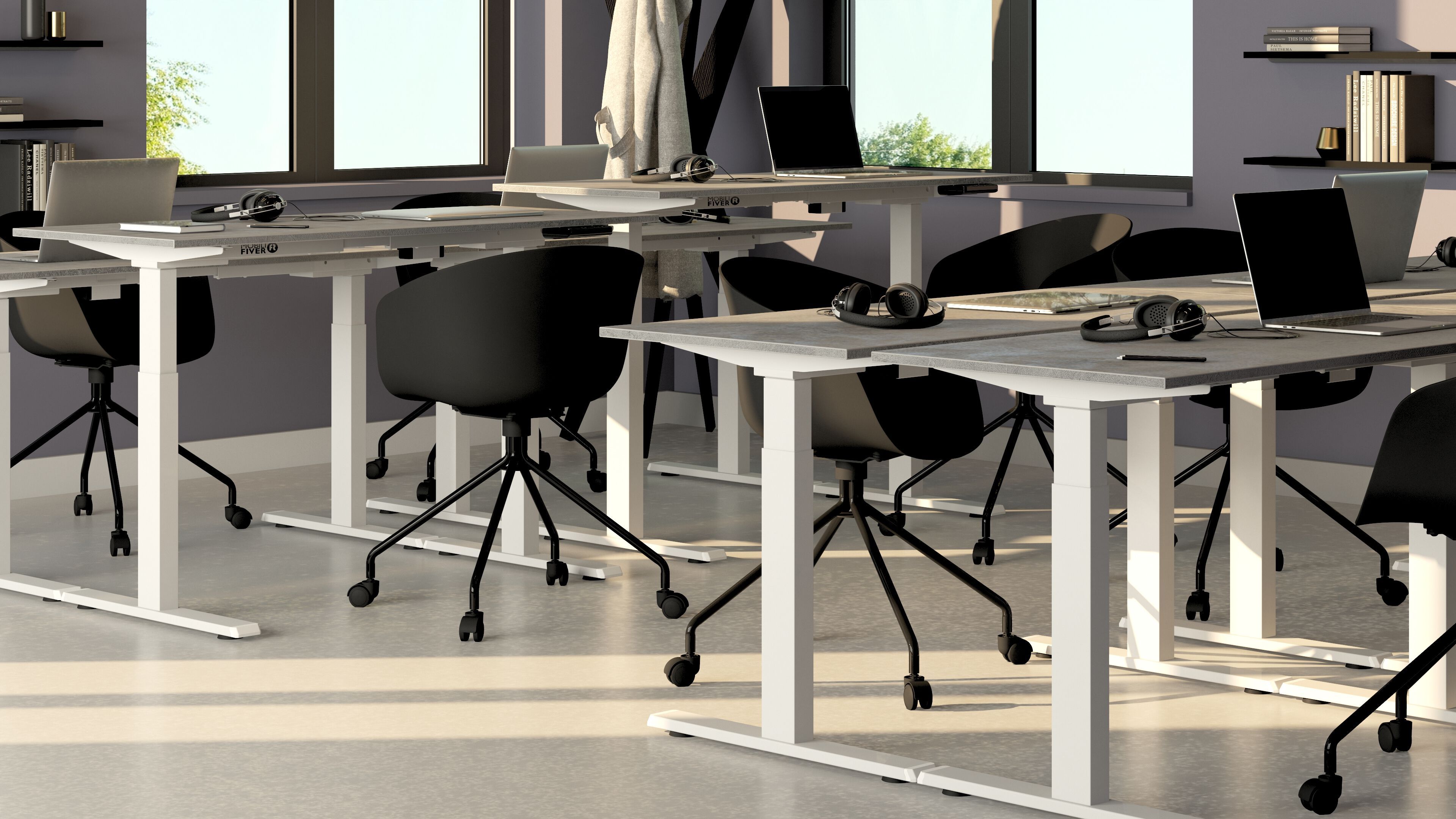 Прямоугольный стол с регулируемой высотой в меламине с электрическим движением Mobili Fiver Clara ARCH-00141252 - Вид №86