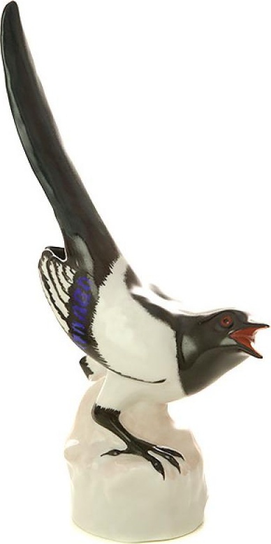 80314 Императорский фарфоровый завод Скульптура "Сорока" Фарфор твердый 