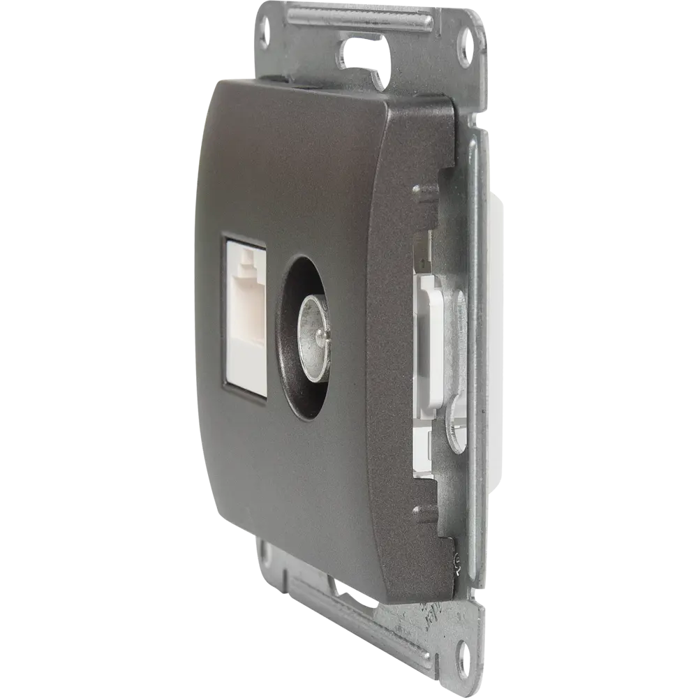 Schneider Electric Glossa — двойная розетка RJ45+TV для скрытого монтажа 84693605 STLM-0053749 - Вид №4