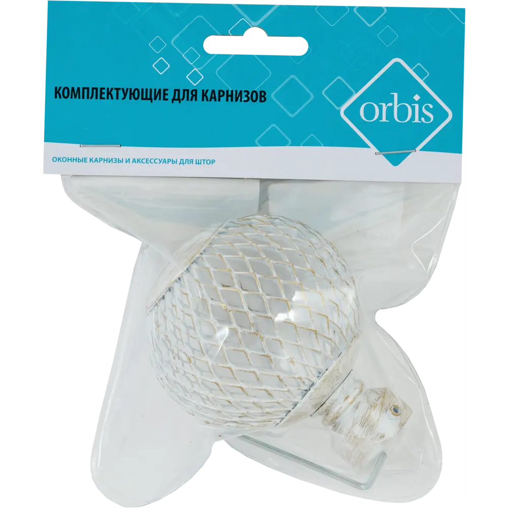 Наконечник Orbis Шар сетка металл цвет серебро 7.6 см 1шт STLM-2058529 - Вид №2