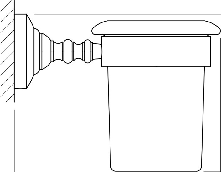 STI 503 Держатель со стаканом 3SC STILMAR ANTIQUE BRONZE Treesseci 3SC - Вид №1