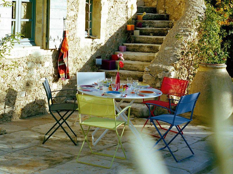 Fermob Складной стальной садовый стул с подлокотниками Plein air 8303 - Вид №2