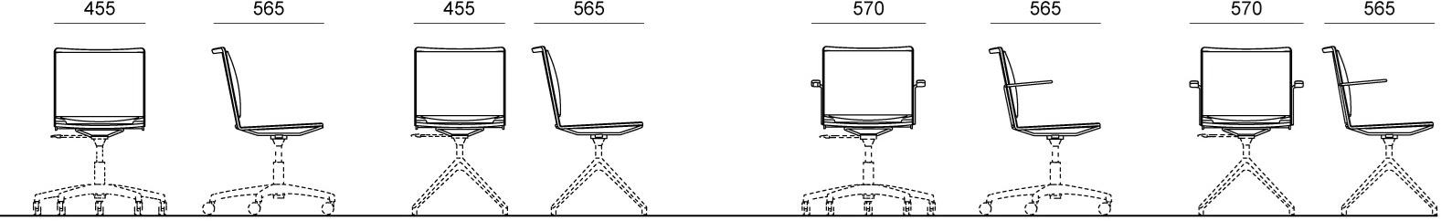 Diemmebi Офисное кресло с 5 спицами на колесиках S’mesh sun-id-1419842 - Вид №4