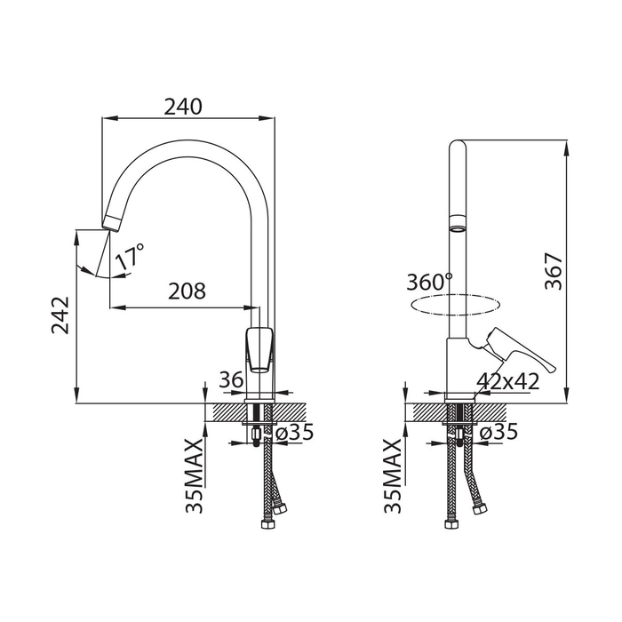 LABSB00M05 Milardo Labrador Смеситель для кухни Labrador Россия  - Вид №5
