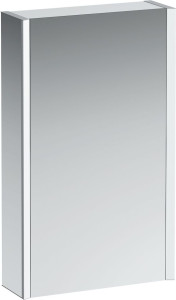 H4083729001441 Зеркальный шкафчик, алюминий, светодиодными осветительными элементами и нижним освещением, без розетки, без переключателя, дверца справа LAUFEN PRO