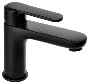 77003NCA Emmevi Nefer, однорычажный смеситель для раковины с донным клапаном, цвет черный/карбон