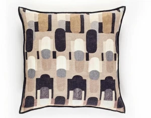 Élitis Подушка из льняной ткани с рисунком