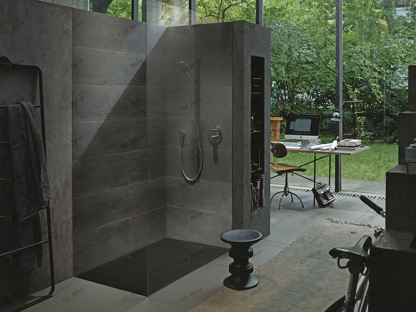 Duravit Душевой поддон на уровне пола из дюрасолида Stonetto sun-id-1375136